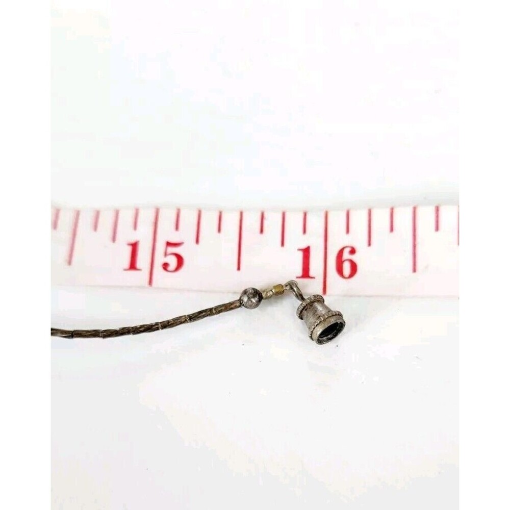 Sterling Silver 925 Turquoise Inlay Star Pendant Necklace 16" 4.61g Southwestern - Picture 6 of 8